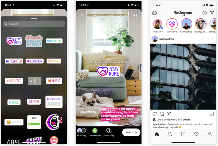 instagram stay at home