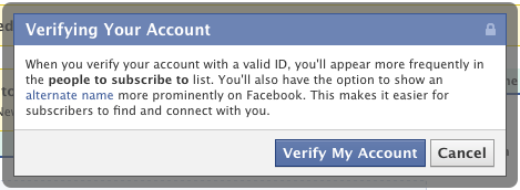 get verified on facebook