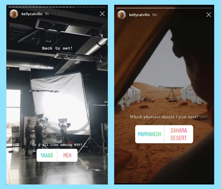 creative use for Instagram Story Polls